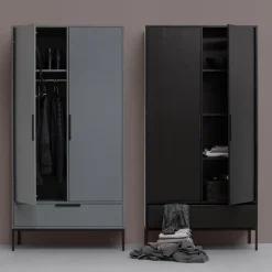 Discount WOOOD Adam 2-deurs kast grenen Zwart