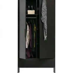 Discount WOOOD Adam 2-deurs kast grenen Zwart