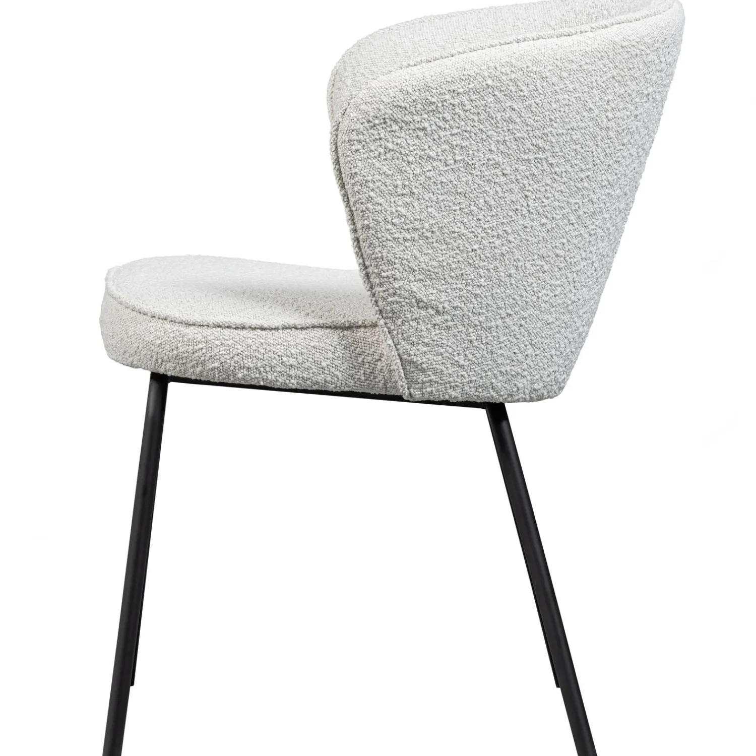 New WOOOD Admit eetkamerstoel bouclé Naturel