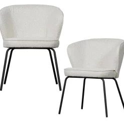 New WOOOD Admit eetkamerstoel bouclé Naturel