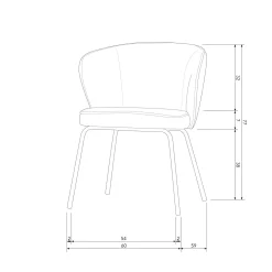 New WOOOD Admit eetkamerstoel bouclé Naturel