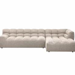 WOOOD Allure chaise longue rechts geweven stof Naturel melange