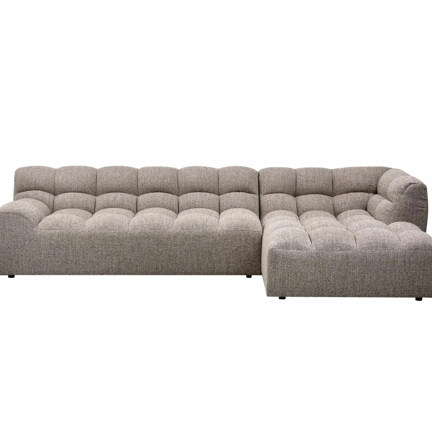 Clearance WOOOD Allure chaise longue rechts geweven stof Klei melange