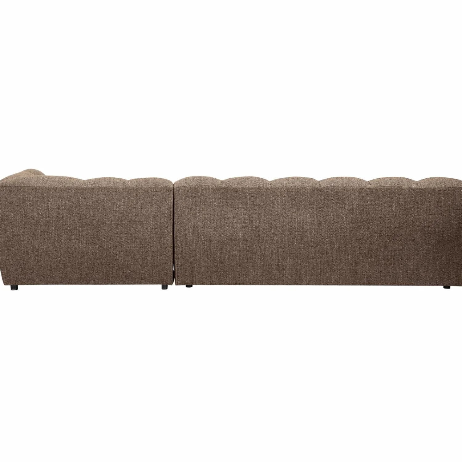 Outlet WOOOD Allure chaise longue rechts geweven stof Donkerbruin melange