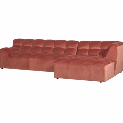 Outlet WOOOD Allure chaise longue rechts velvet Blush