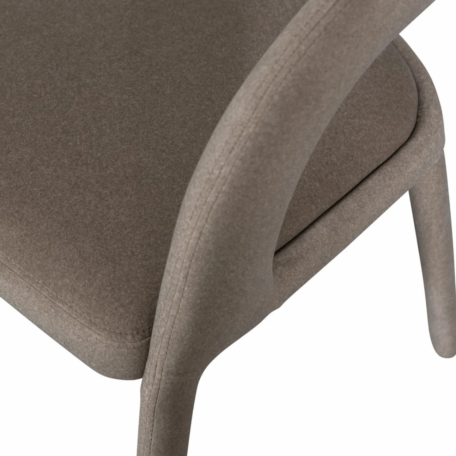 Best WOOOD Arms eetkamerstoel vilt bruin