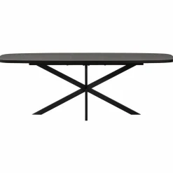 Online WOOOD Arros eettafel uitschuifbaar 180-220x90 cm mdf zwart