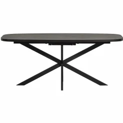 Online WOOOD Arros eettafel uitschuifbaar 180-220x90 cm mdf zwart