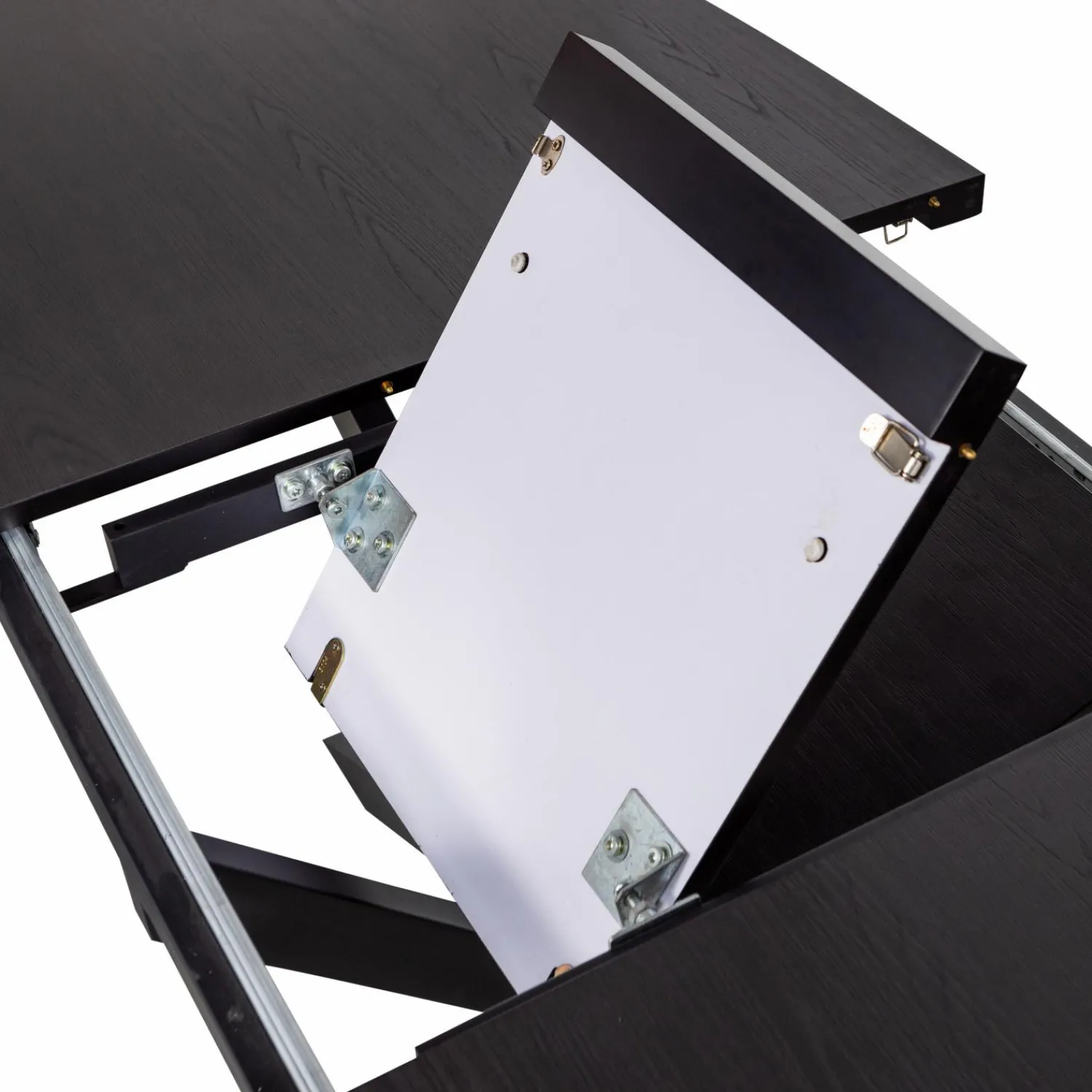 Online WOOOD Arros eettafel uitschuifbaar 180-220x90 cm mdf zwart