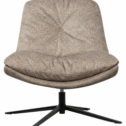 Sale WOOOD Arve draaifauteuil bedrukte stof natural melange