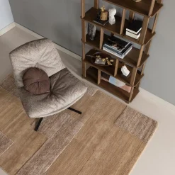 Sale WOOOD Arve draaifauteuil bedrukte stof natural melange