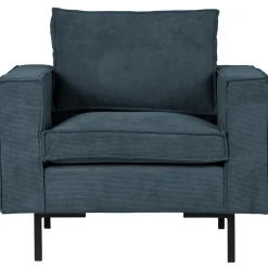 Clearance WOOOD Arwin fauteuil staal Blauw