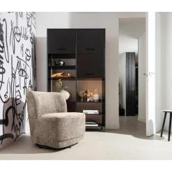 WOOOD Atty draaifauteuil Zand