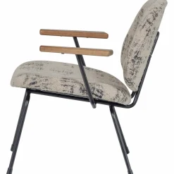 Online WOOOD Aure fauteuil chenille beige/zwart