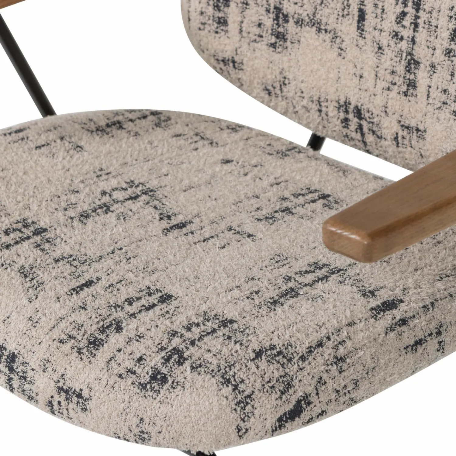 Online WOOOD Aure fauteuil chenille beige/zwart