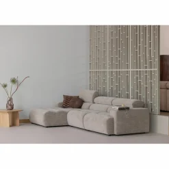 Sale WOOOD Aziz kussens velvet bruin/naturel - set van 3