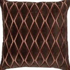 Sale WOOOD Aziz kussens velvet bruin/naturel - set van 3