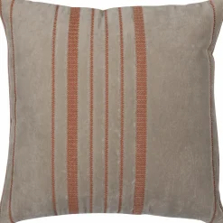 Sale WOOOD Aziz kussens velvet bruin/naturel - set van 3