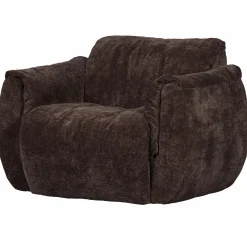 Outlet WOOOD Baggy draaifauteuil 3D chenille Donkerbruin
