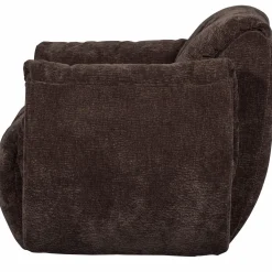 Outlet WOOOD Baggy draaifauteuil 3D chenille Donkerbruin