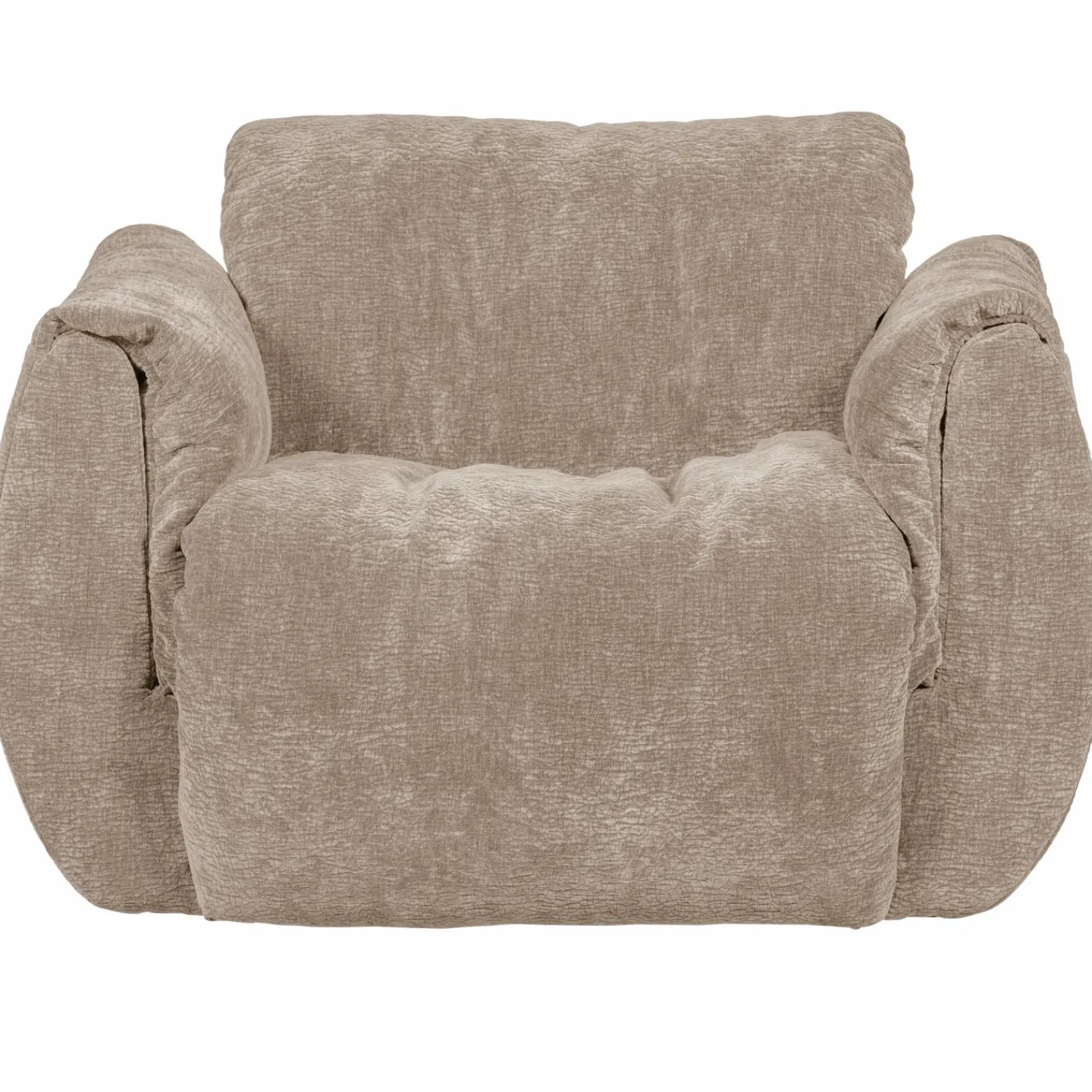 Online WOOOD Baggy draaifauteuil 3D chenille Zand