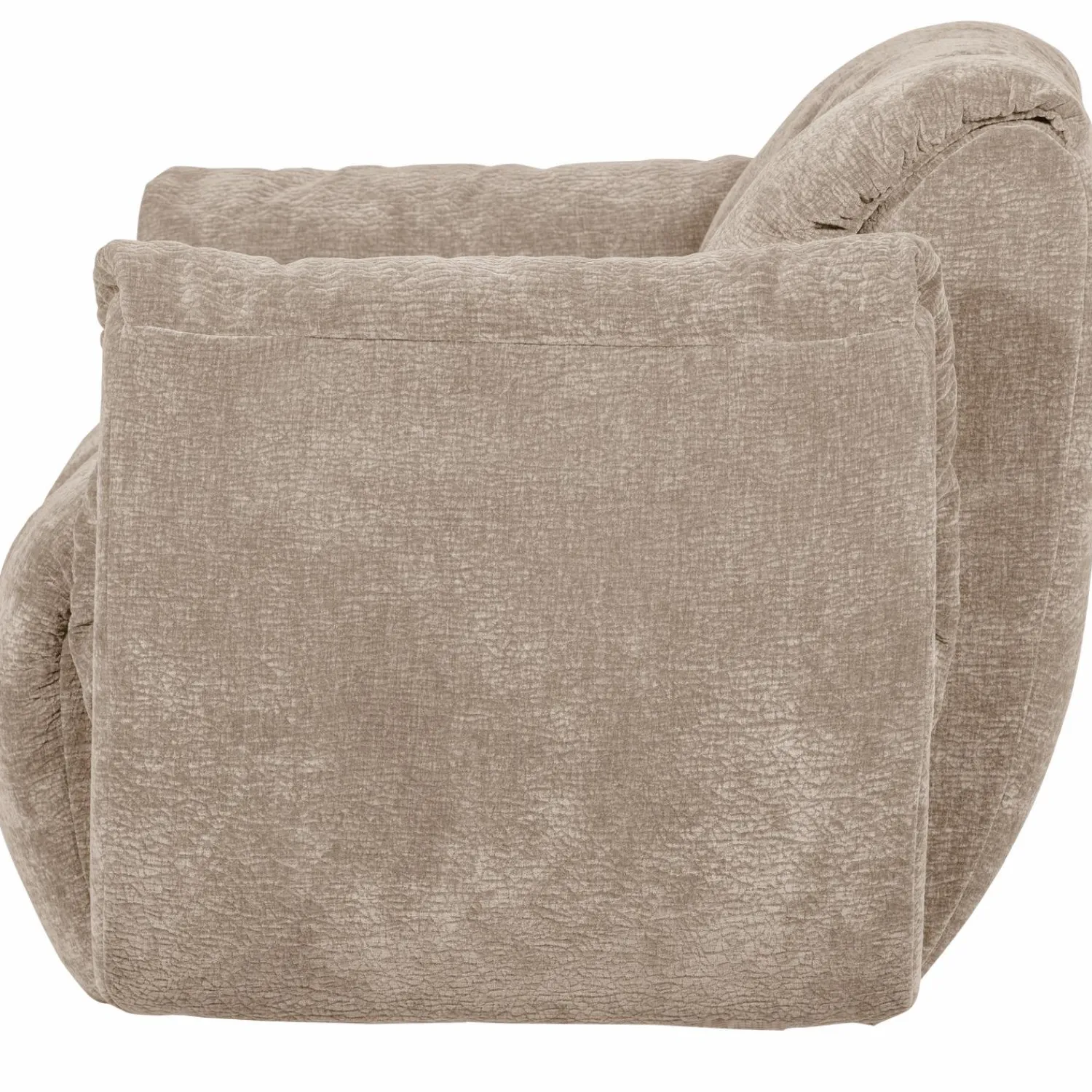Online WOOOD Baggy draaifauteuil 3D chenille Zand