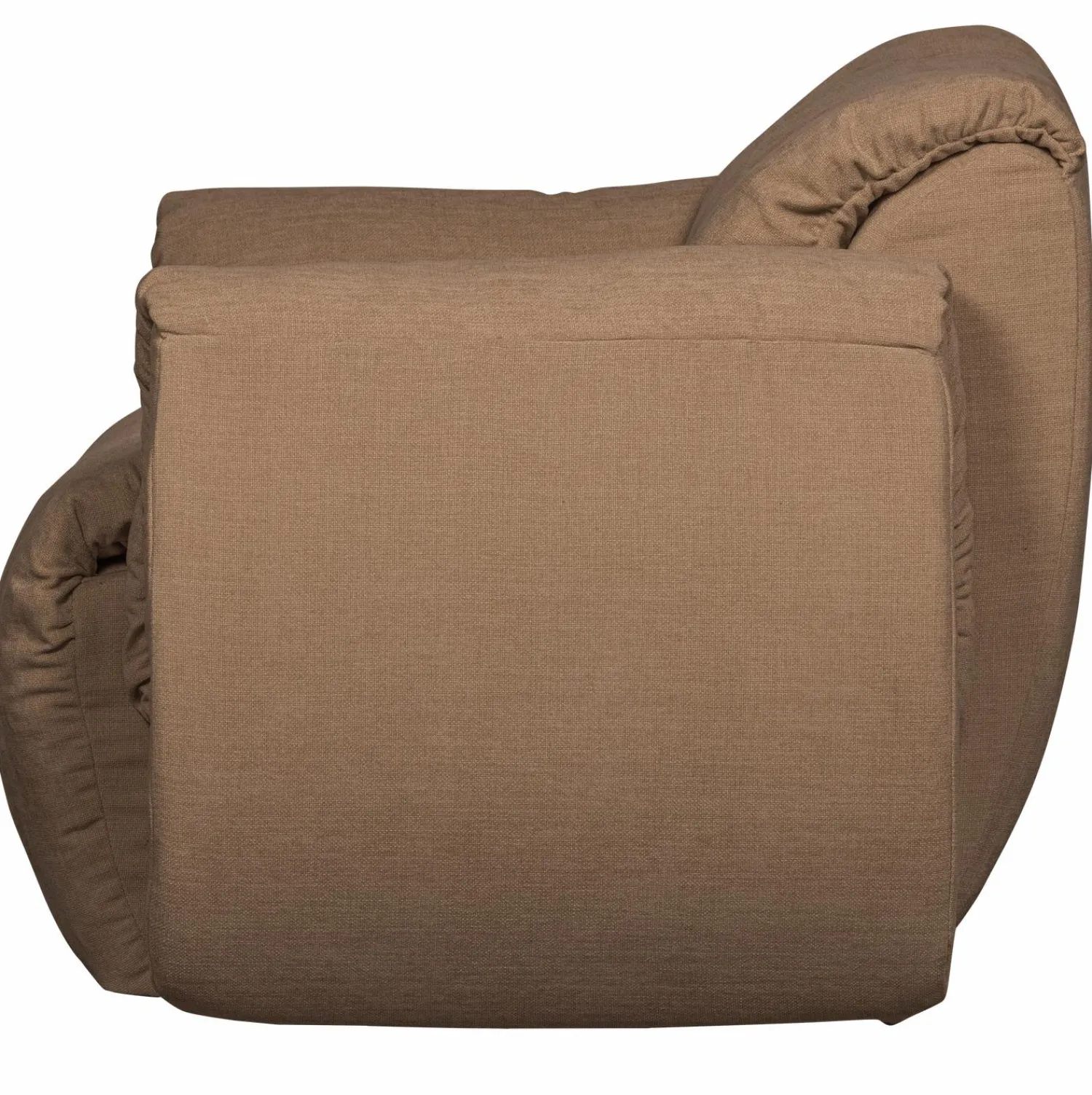 Hot WOOOD Baggy draaifauteuil geweven chenille Bruin