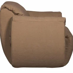 Hot WOOOD Baggy draaifauteuil geweven chenille Bruin