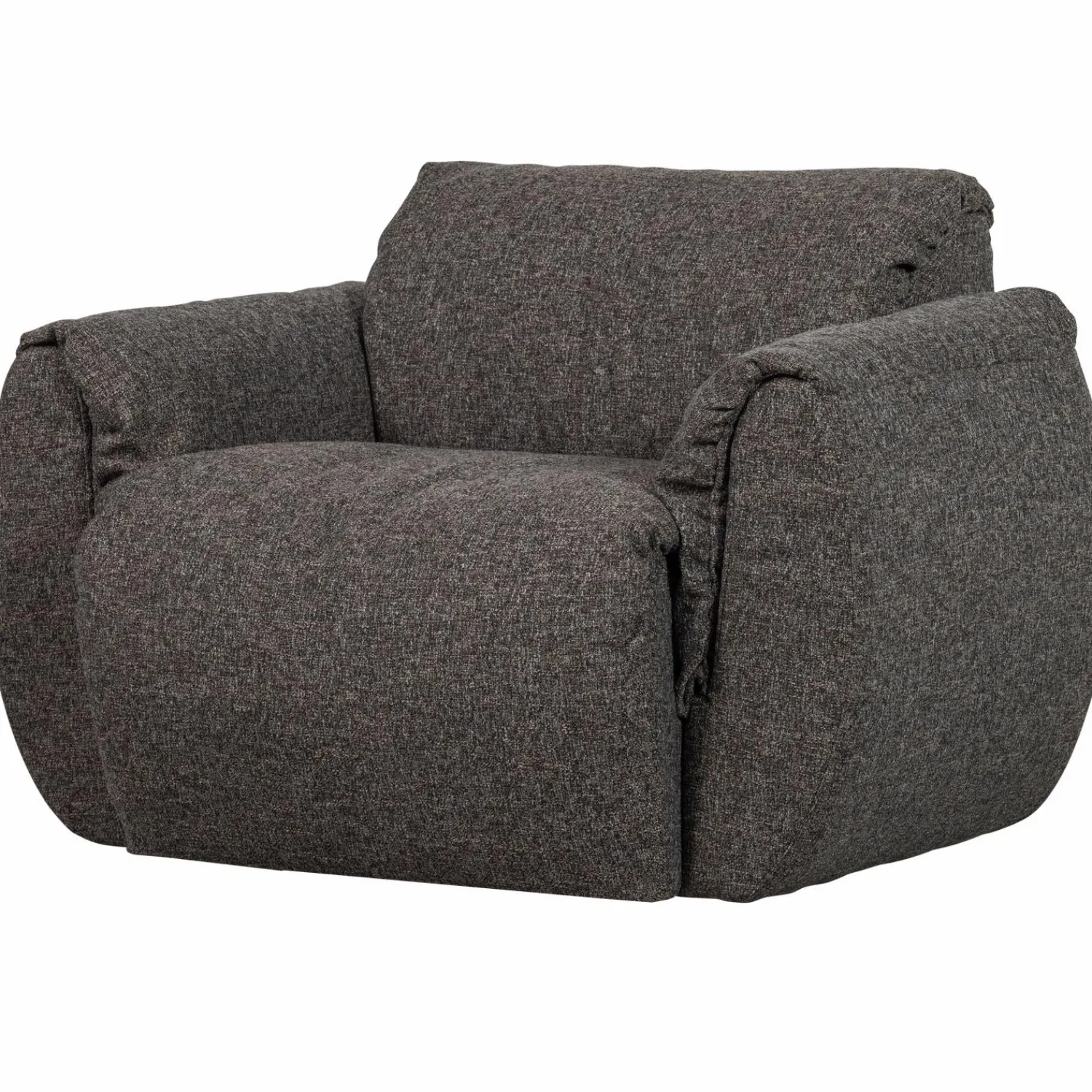 Sale WOOOD Baggy draaifauteuil geweven stof Warmgrijs melange