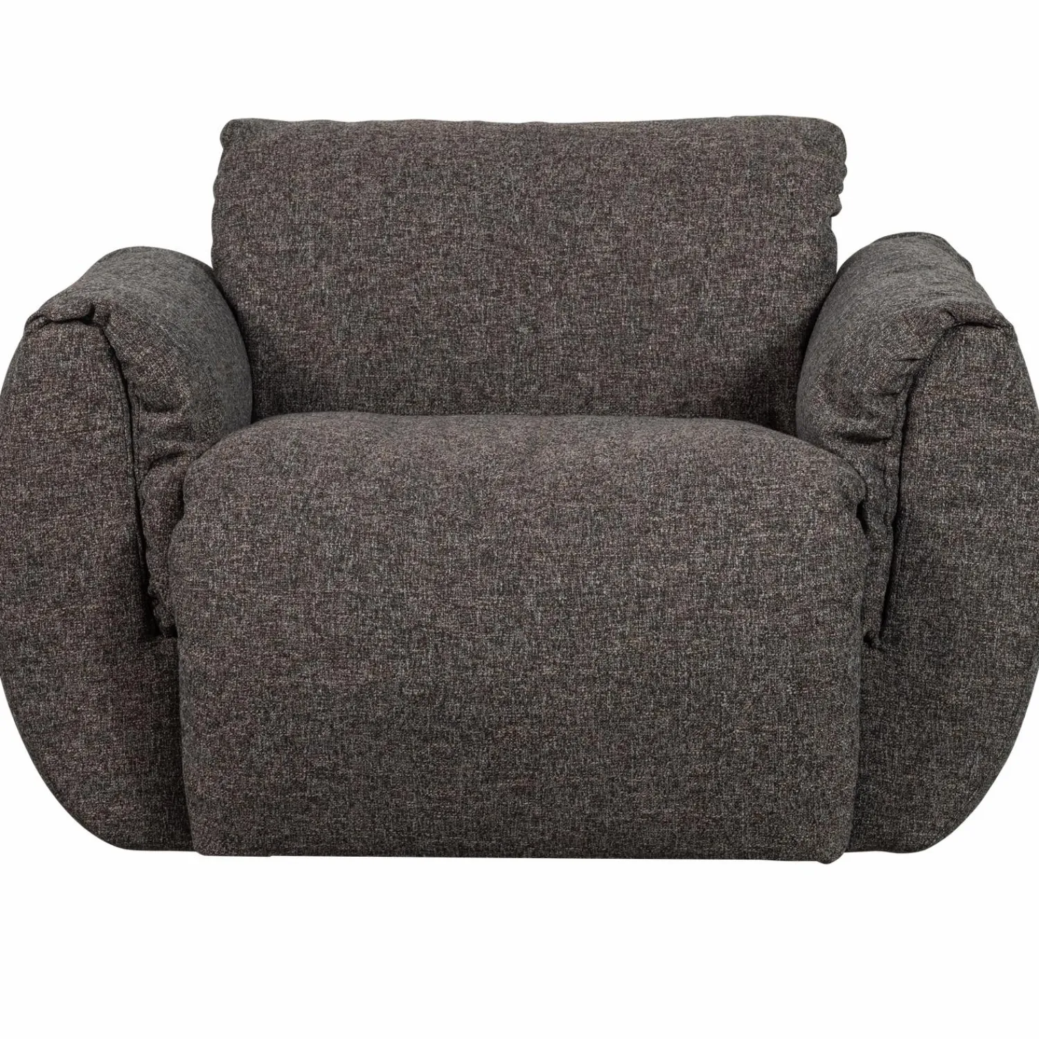 Sale WOOOD Baggy draaifauteuil geweven stof Warmgrijs melange