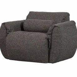 Sale WOOOD Baggy draaifauteuil geweven stof Warmgrijs melange