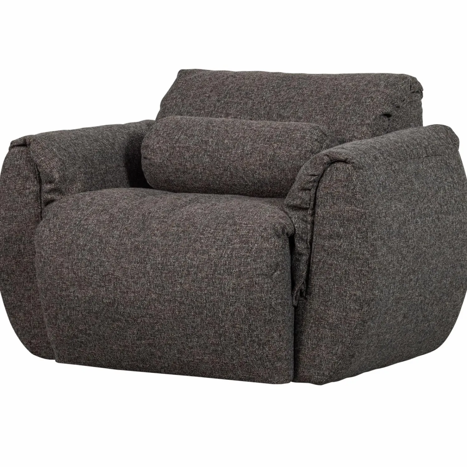 Sale WOOOD Baggy draaifauteuil geweven stof Warmgrijs melange