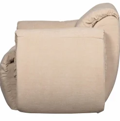 Clearance WOOOD Baggy draaifauteuil geweven chenille Zand