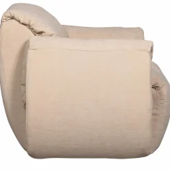 Clearance WOOOD Baggy draaifauteuil geweven chenille Zand