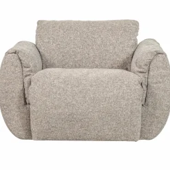 Clearance WOOOD Baggy draaifauteuil geweven stof Naturel melange