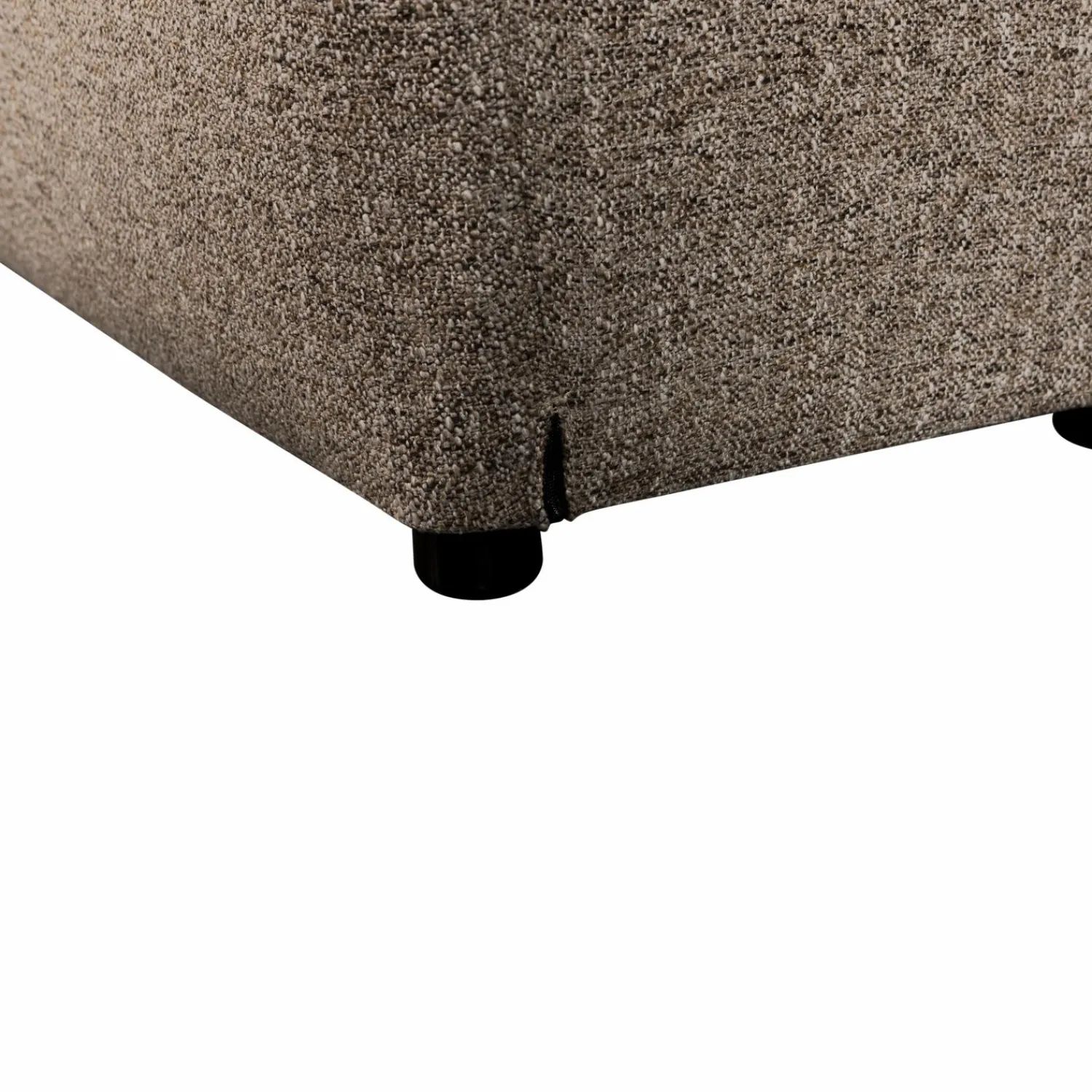 Online WOOOD Baggy hocker geweven stof warmgrijs melange Warm grijs melange