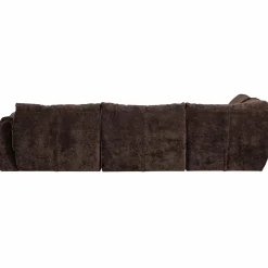 Clearance WOOOD Baggy hoekbank links 3D chenille Donkerbruin