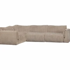 Discount WOOOD Baggy hoekbank links 3D chenille Zand