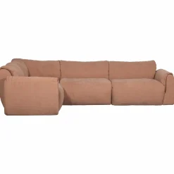 New WOOOD Baggy hoekbank links geweven chenille oud roze Oudroze