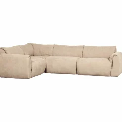 Sale WOOOD Baggy hoekbank links geweven chenille Zand