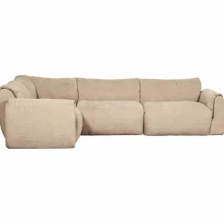 Sale WOOOD Baggy hoekbank links geweven chenille Zand