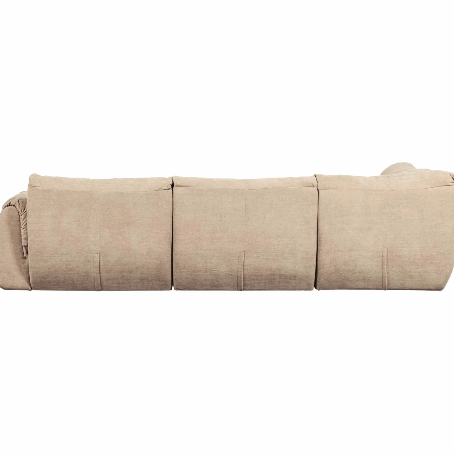 Sale WOOOD Baggy hoekbank links geweven chenille Zand