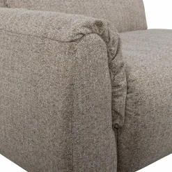 Best WOOOD Baggy hoekbank links geweven stof Bruin melange