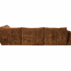 Clearance WOOOD Baggy hoekbank rechts 3D chenille Middenbruin