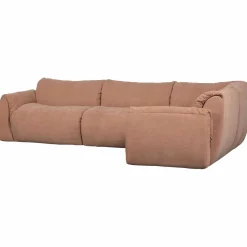 Online WOOOD Baggy hoekbank rechts geweven chenille oud roze Oudroze