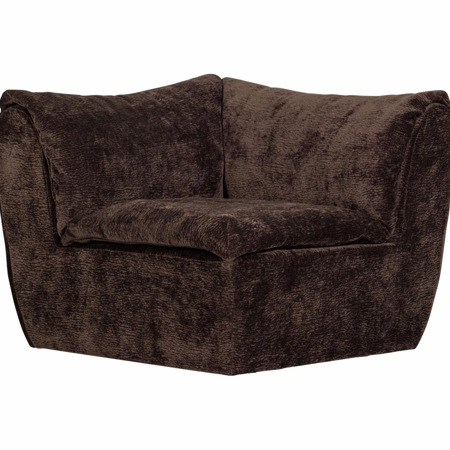 Best WOOOD Baggy hoekelement 3D chenille Donkerbruin