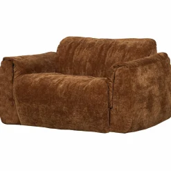 Discount WOOOD Baggy loveseat 3D chenille Middenbruin