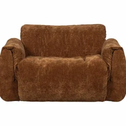 Discount WOOOD Baggy loveseat 3D chenille Middenbruin