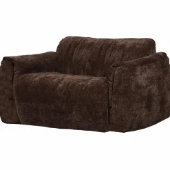 Clearance WOOOD Baggy loveseat 3D chenille Donkerbruin