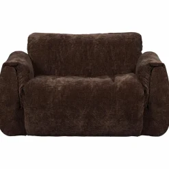 Clearance WOOOD Baggy loveseat 3D chenille Donkerbruin